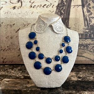 Elegant Blue Statement Necklace EUC